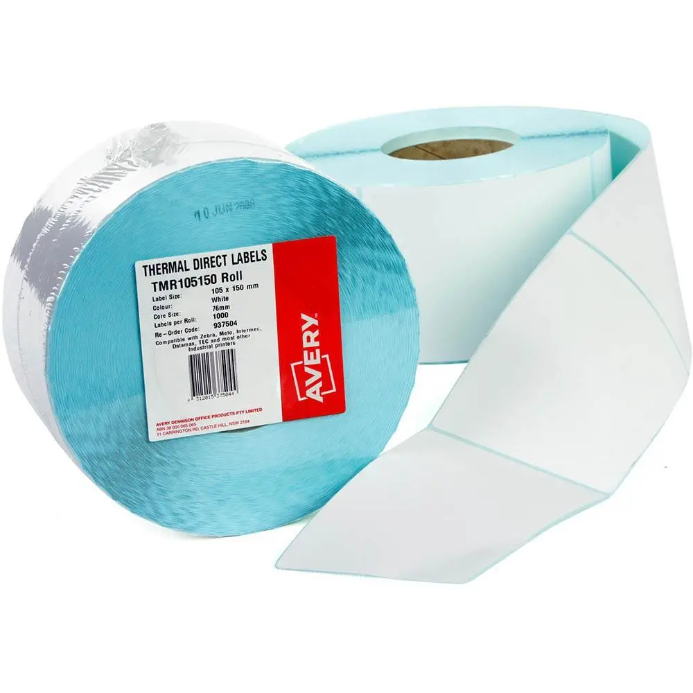 Avery 937503 Thermal Roll Label 100×100Mm Pack 1500 1
