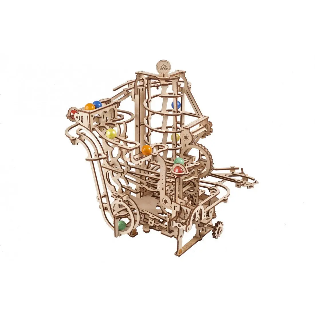 Ugears Marble Run Spiral Hoist Mechanical Wooden Puzzle Model Kit 2