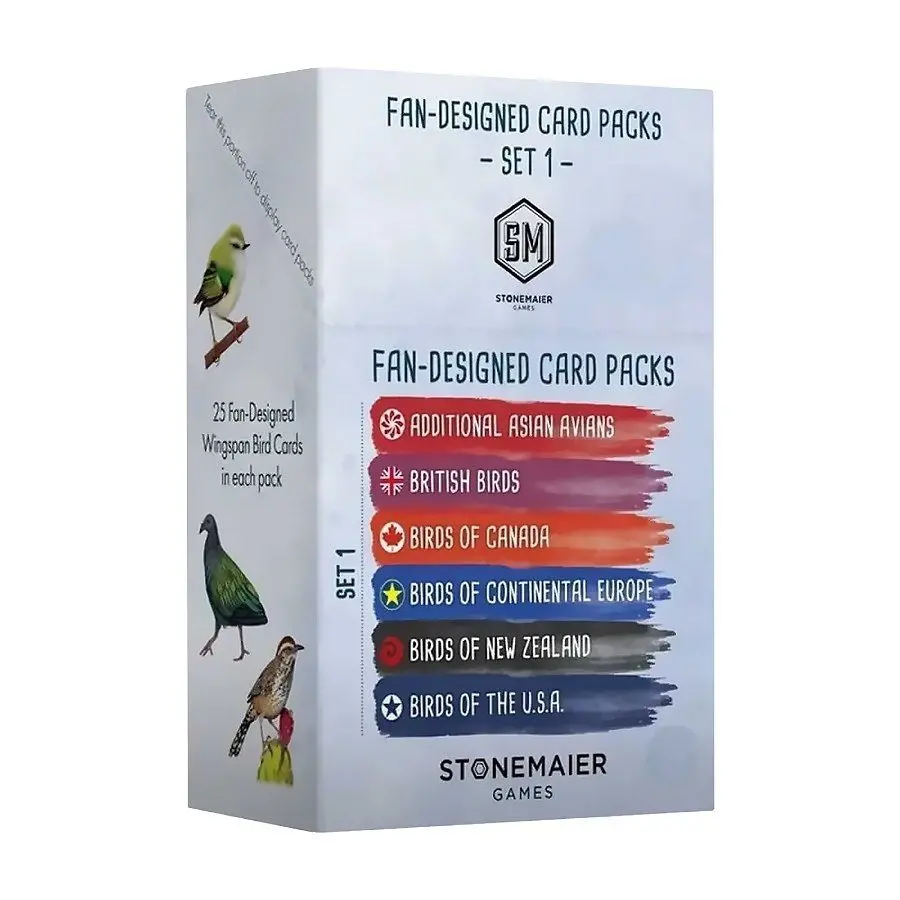 Stonemaier Games Wingspan: Fan Designed Pack Retailer Display (Set 1) 1