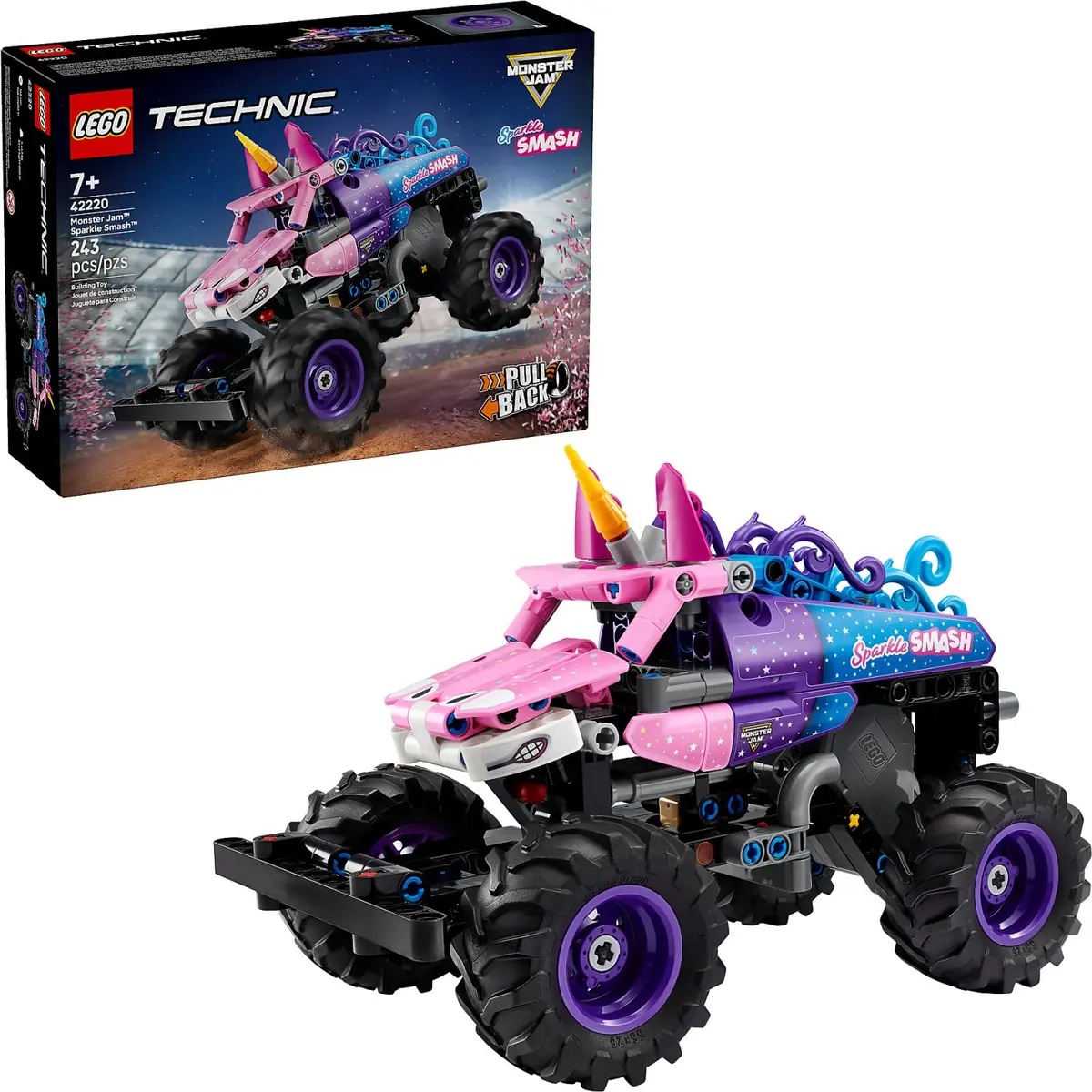 Lego 42220 Monster Jam Sparkle Smash Pull-Back - Technic 1