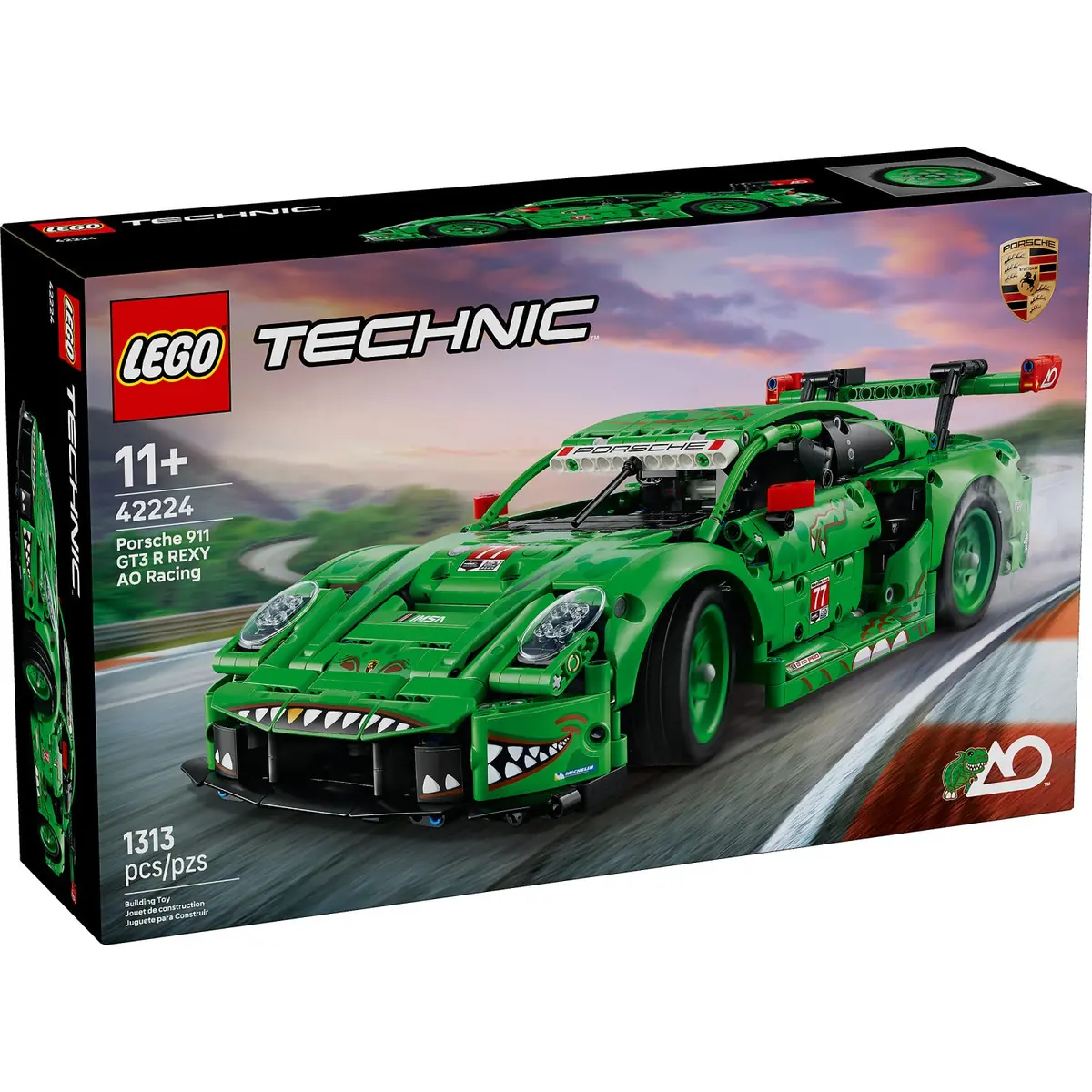 Lego 42224 Porsche 911 Gt3 R Rexy Ao Racing Car - Technic 1