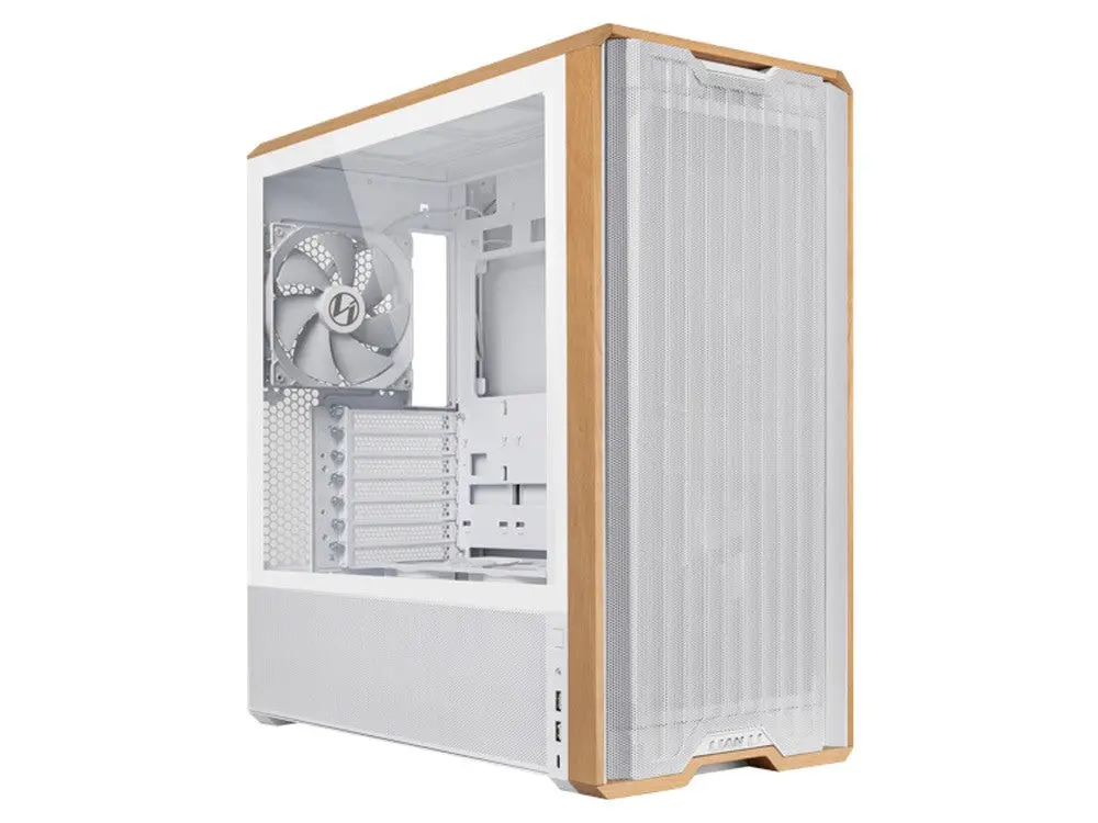Lian Li Lancool 217 Wood Frame Mid-Tower Case - White 1
