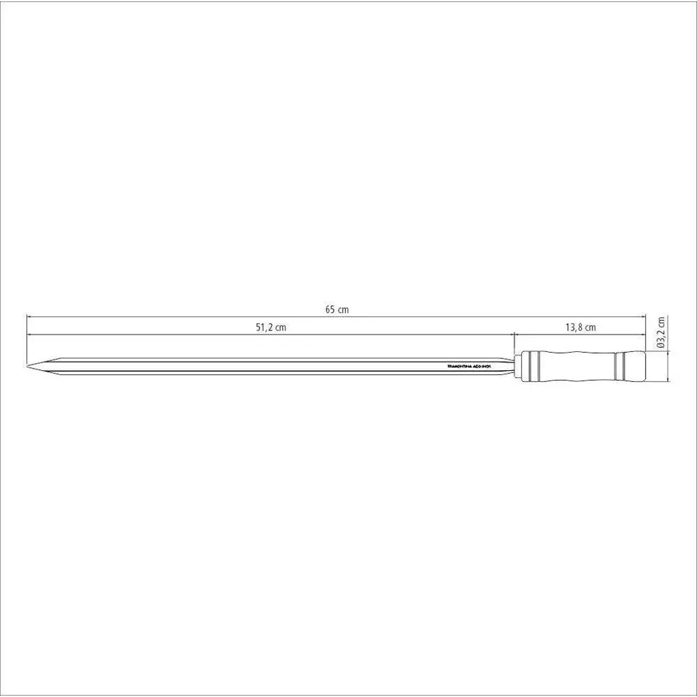 Tramontina 65Cm Stainless Steel Skewers Barbecue Tool 2