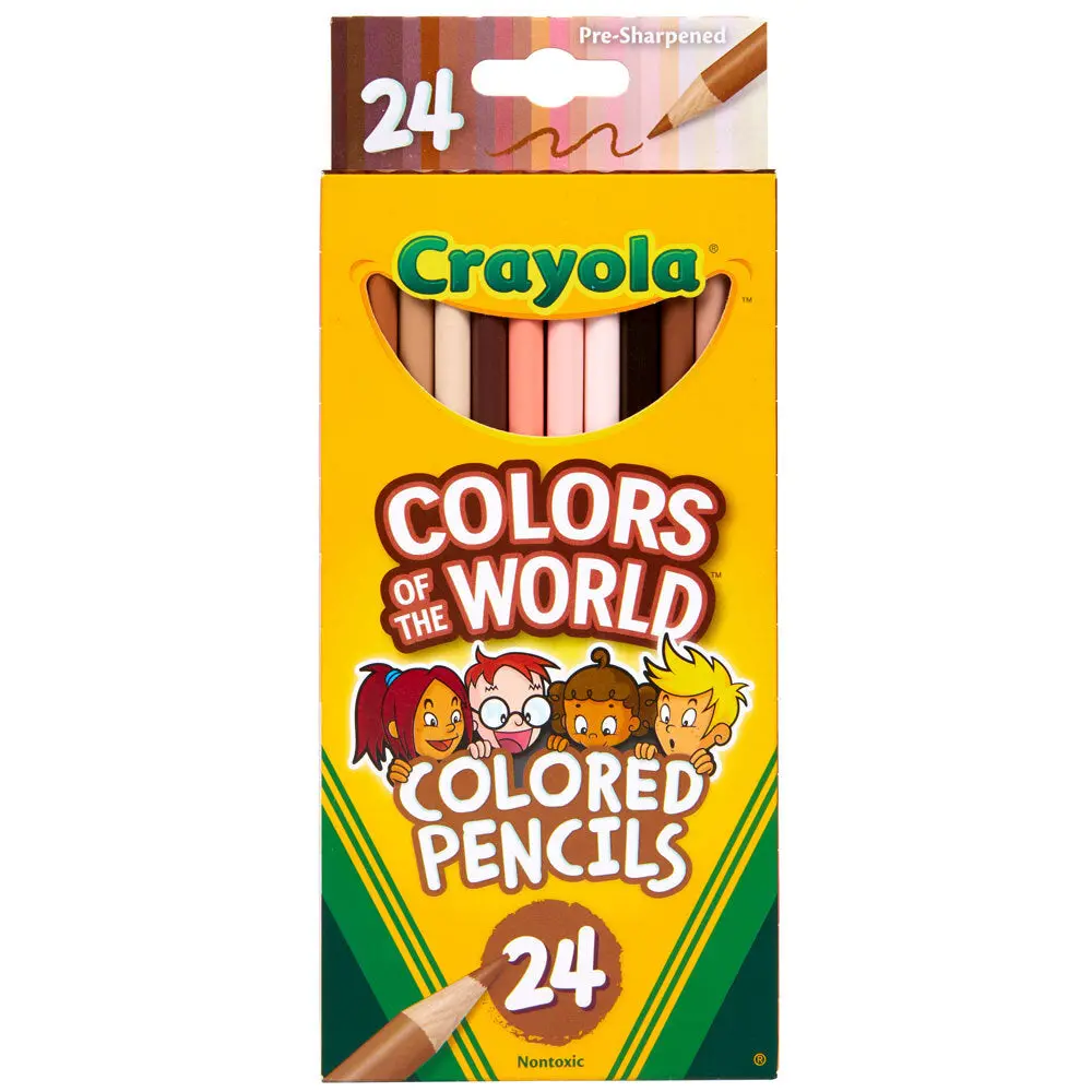 24Pc Crayola Colours Of The World Pencils 3+ 1