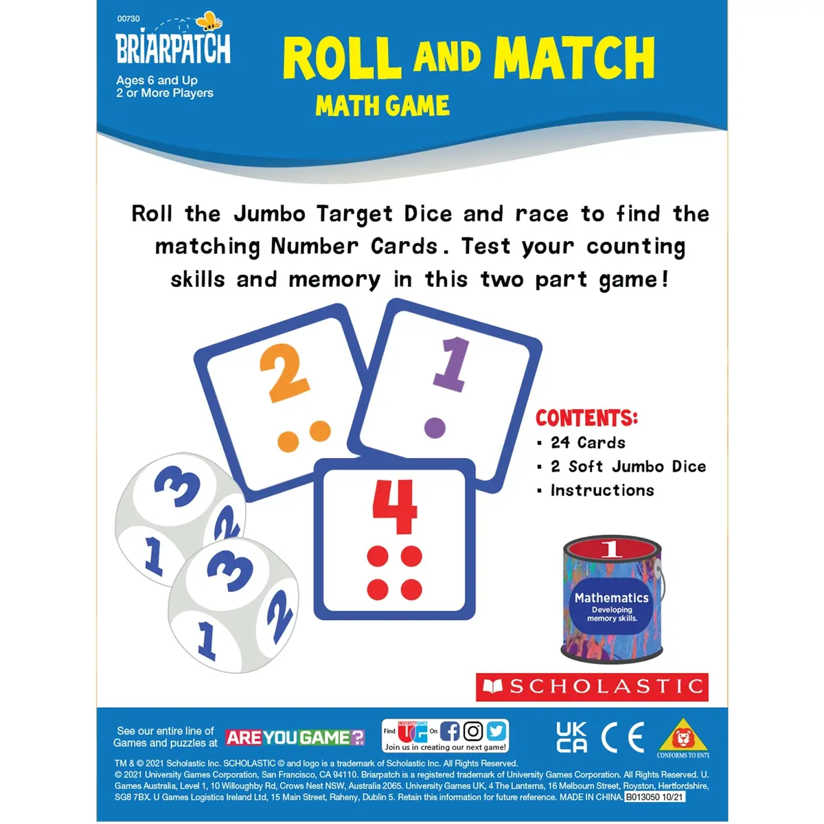 U Games Scholastic: Roll And Match Game Game 1