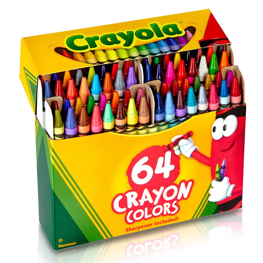 Crayola Crayon Box W/ Sharpener 3Y+ [64-Pieces] 1