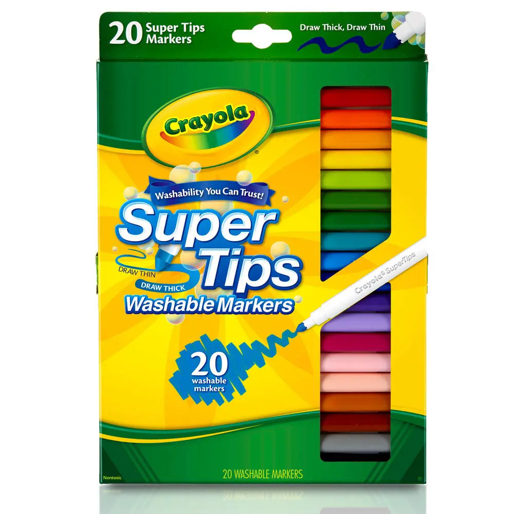 20Pc Crayola Super Tips Washable Markers Kids 3Y+ 1