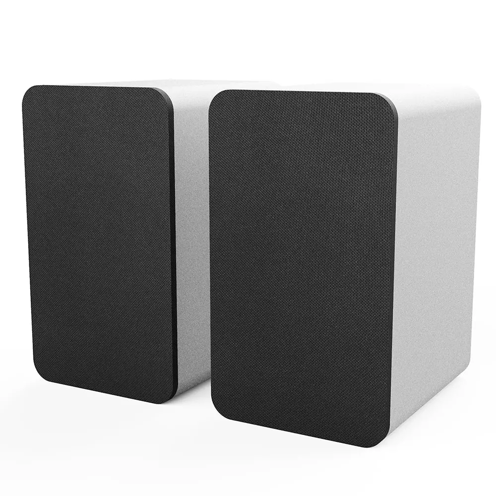 Silcron Slr07 Wireless Active Bookshelf Speakers Set With Hdmi Arc (White) 1
