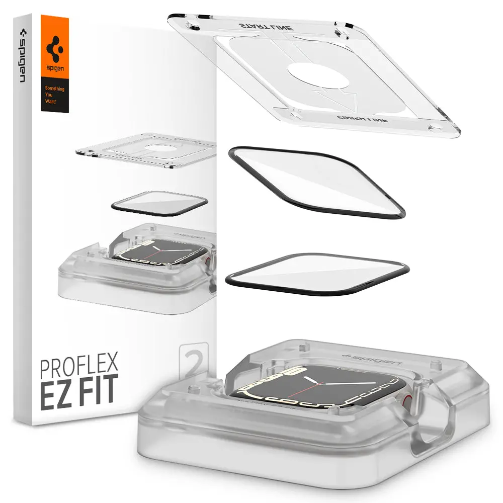 Spigen Apple Watch 45Mm Proflex Ez Fit Screen Protector (Black) 1