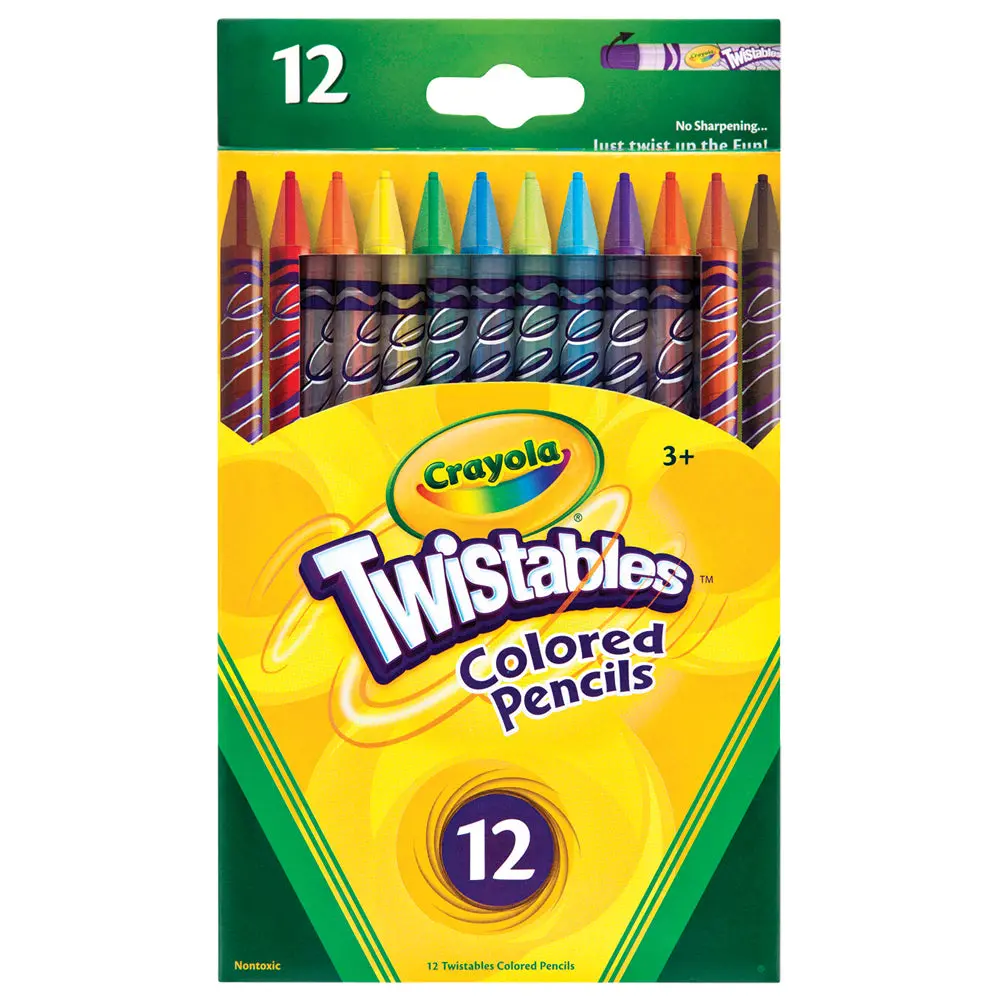 12Pc Crayola Twistable Coloured Pencils Art/Craft 3Y+ 1