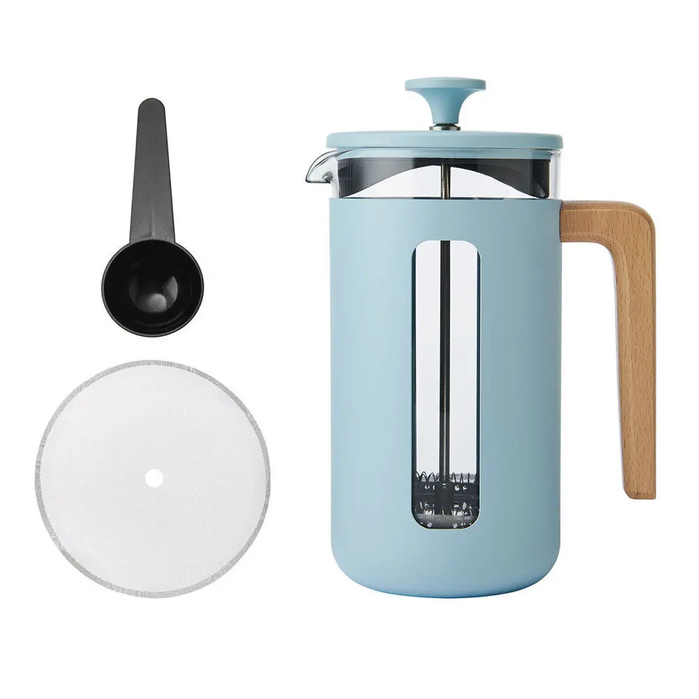 La Cafetiere Pisa 8-Cup Stainless Steel Coffee Press (Sky Blue) 1