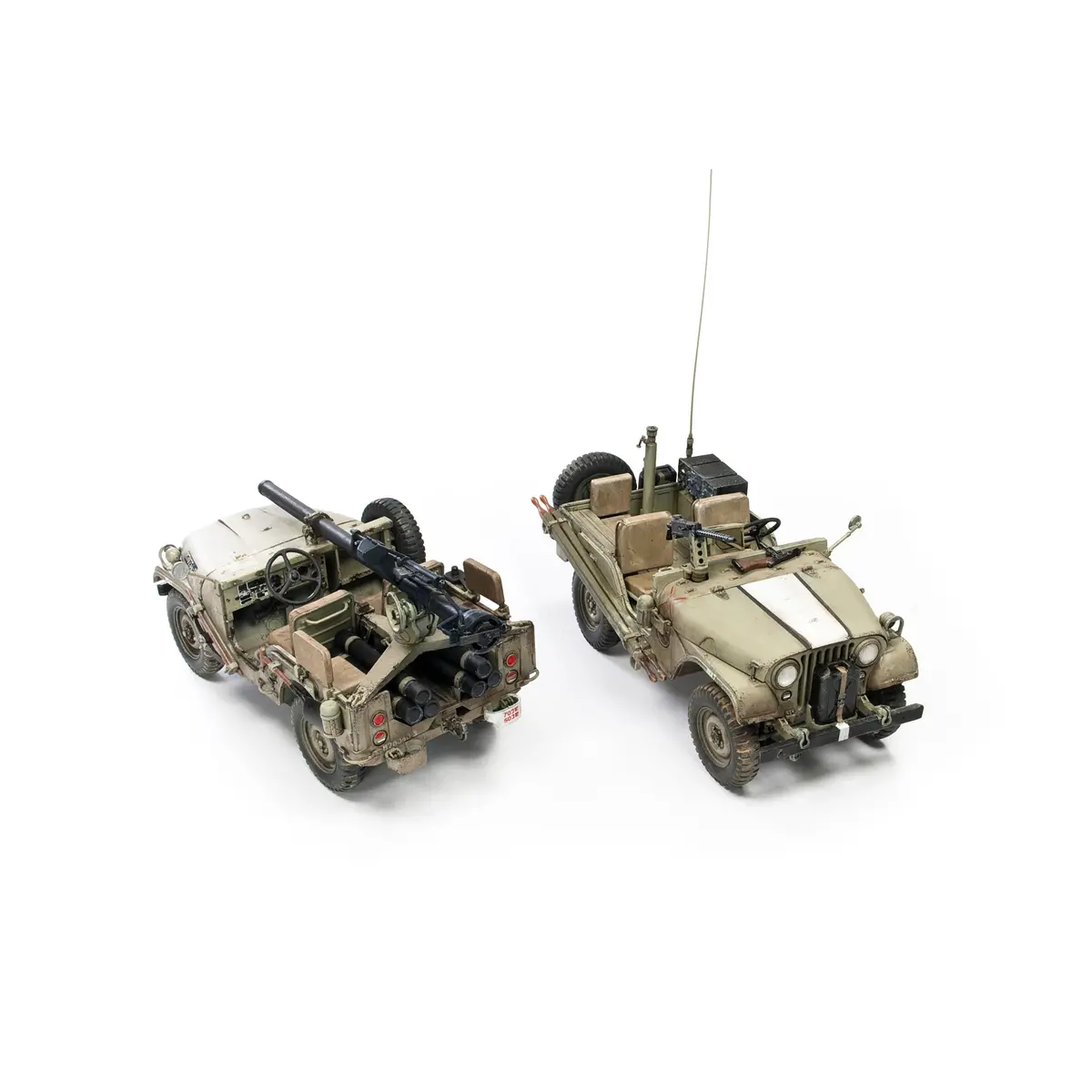 Afv Club 1/35 Idf M38a1 Series Recon/Fire Support Jeep (2 Models Set) 2