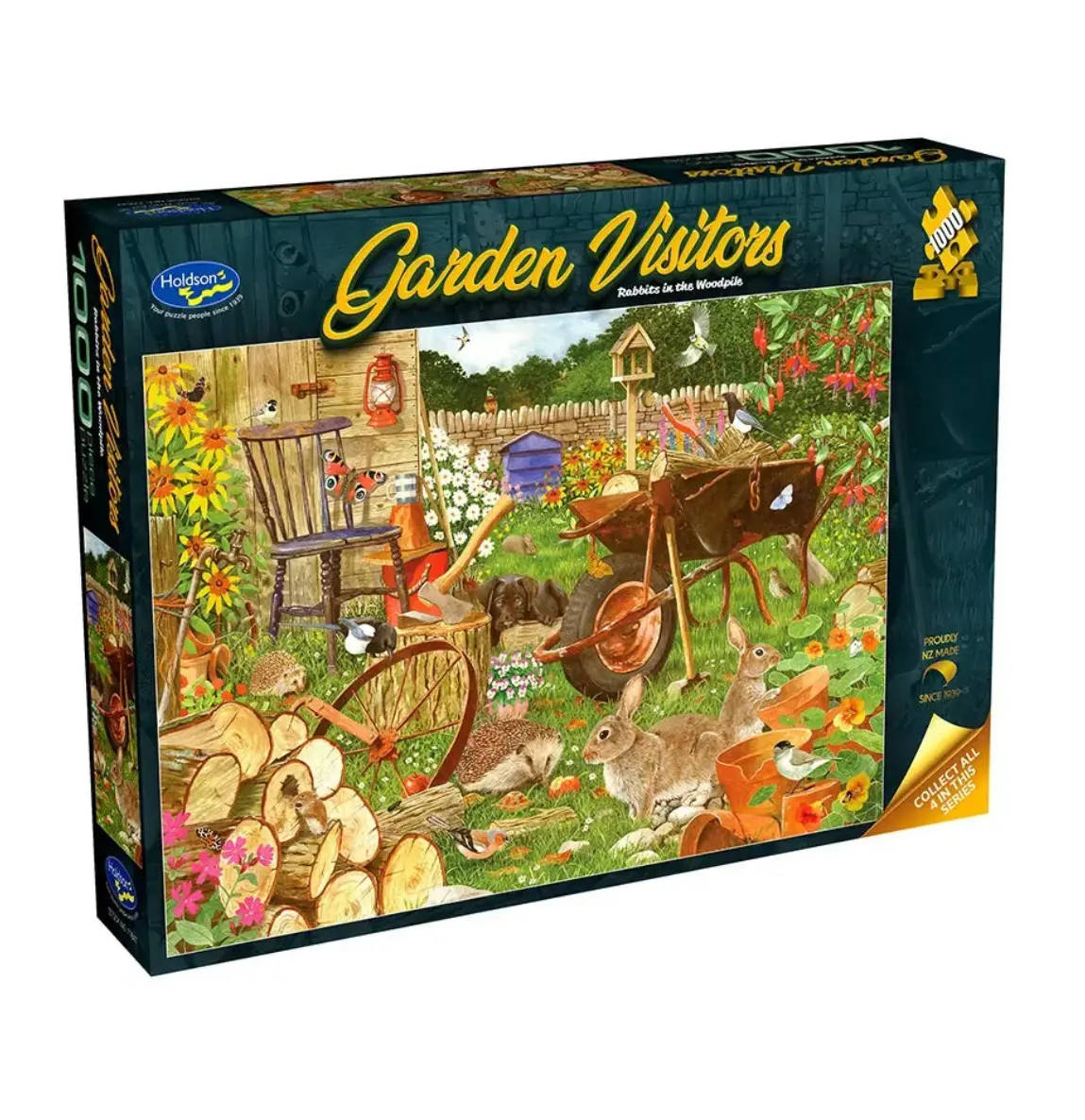 Holdson 1000Pc Garden Visitors Rabbits Puzzle 1