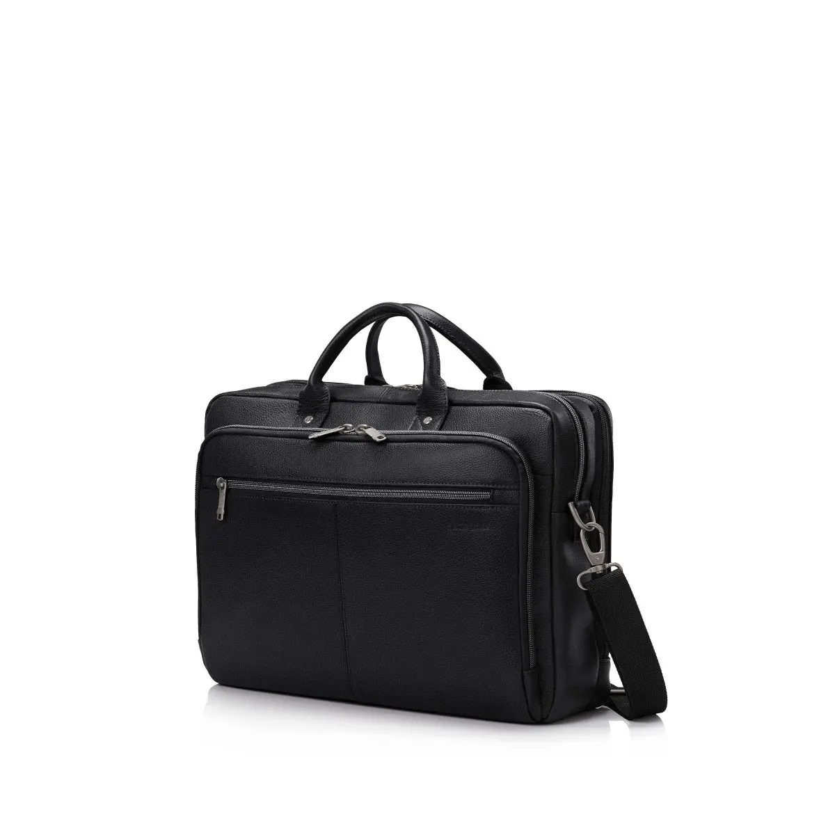 Samsonite Classic Leather Toploader (Black) 1