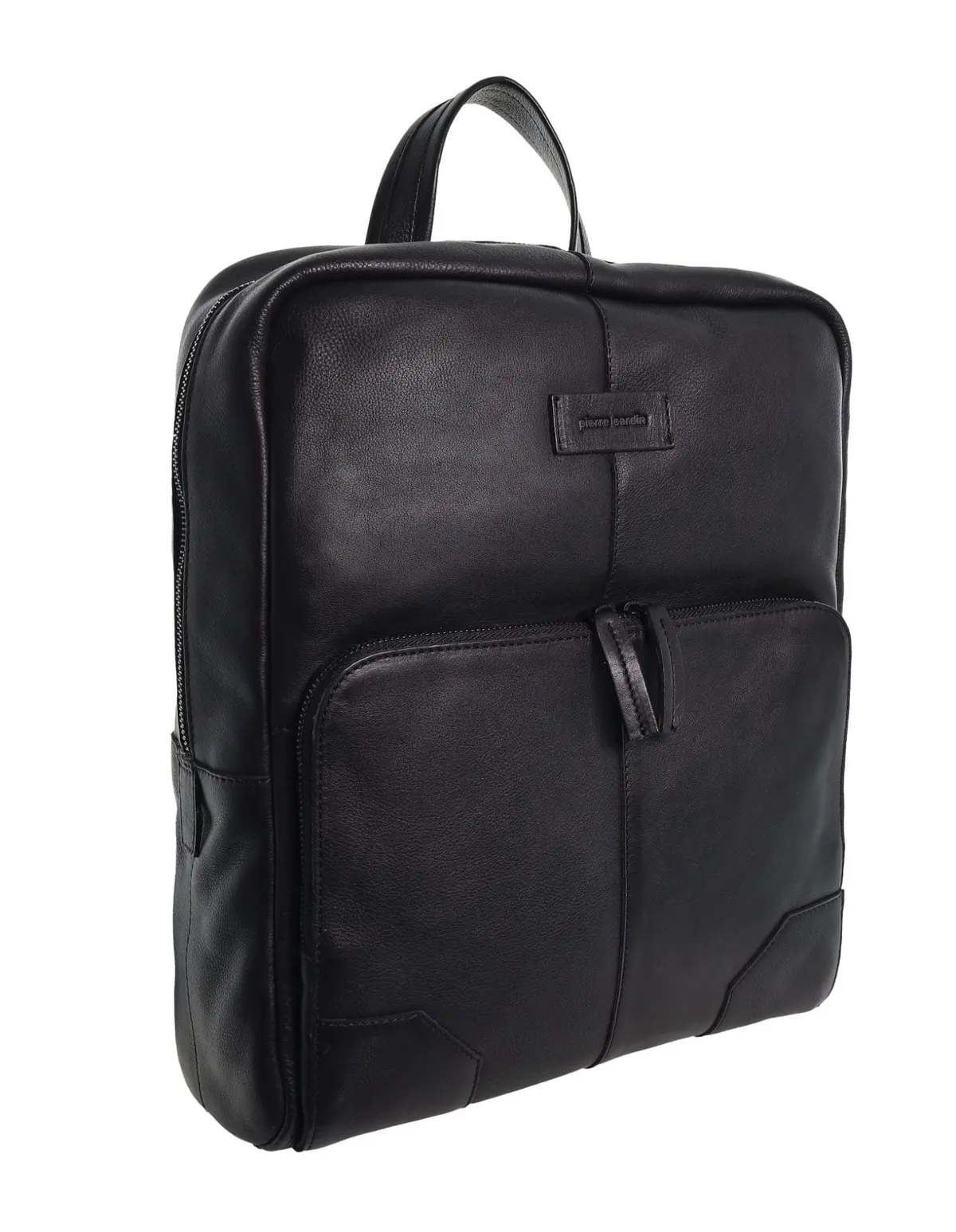 Pierre Cardin Men's Italian Leather Sleek Laptop Backpack Bag 33X40cm Black 1