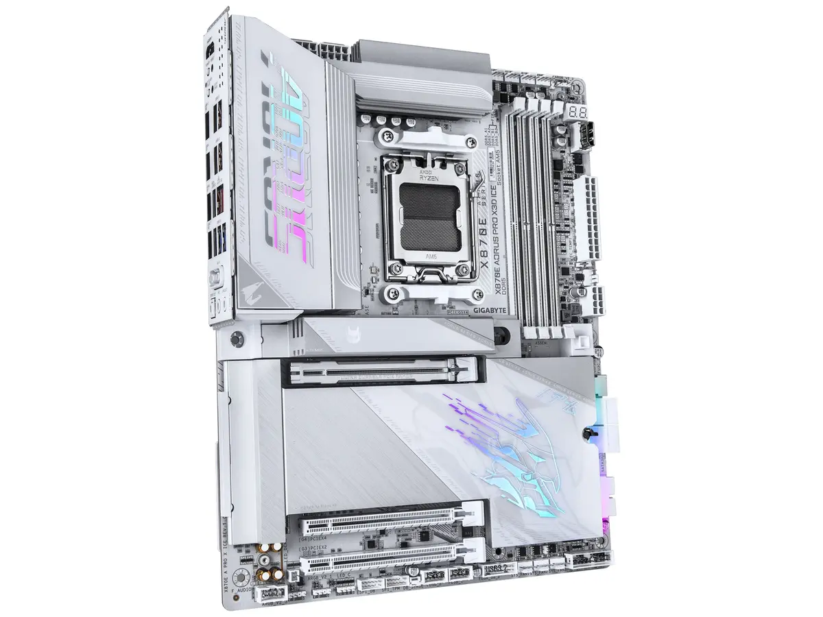 Gigabyte X870e Aorus Pro X3d Ice Am5 Wi-Fi 7 Atx Motherboard 1