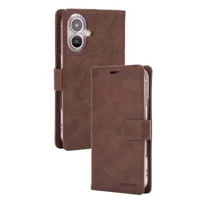 Goospery Bluemoon Diary For Iphone 16 Plus - Brown, With Magsafe 1