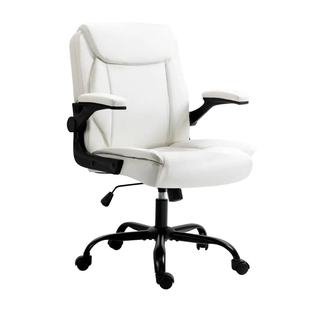 Artiss Executive Office Chair Mid Back (White) 1