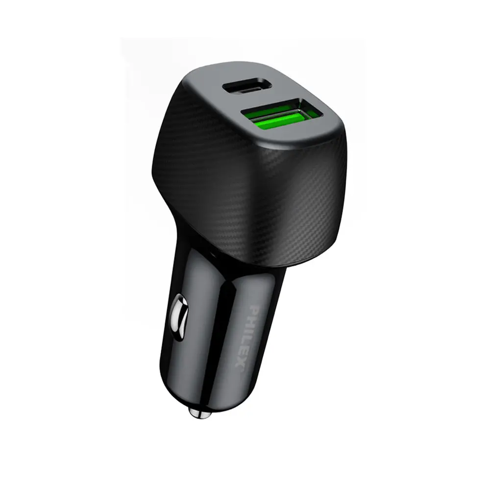Philex Dual Outlet Quick Car Charger 1