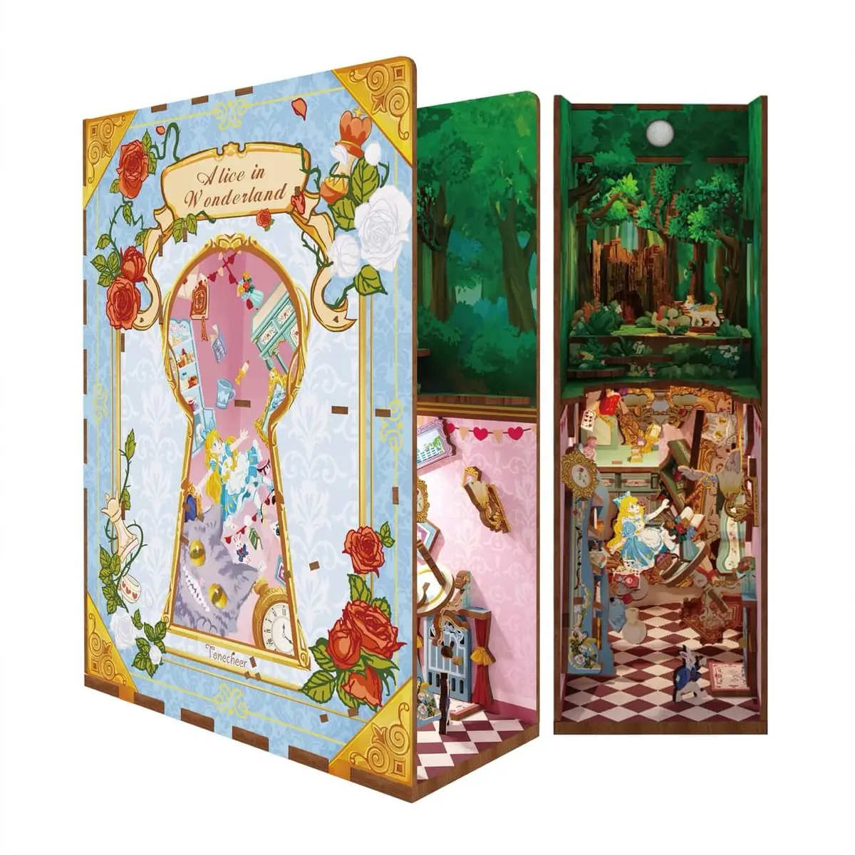 Tonecheer Alice In Wonderland Book Nook Kit 2