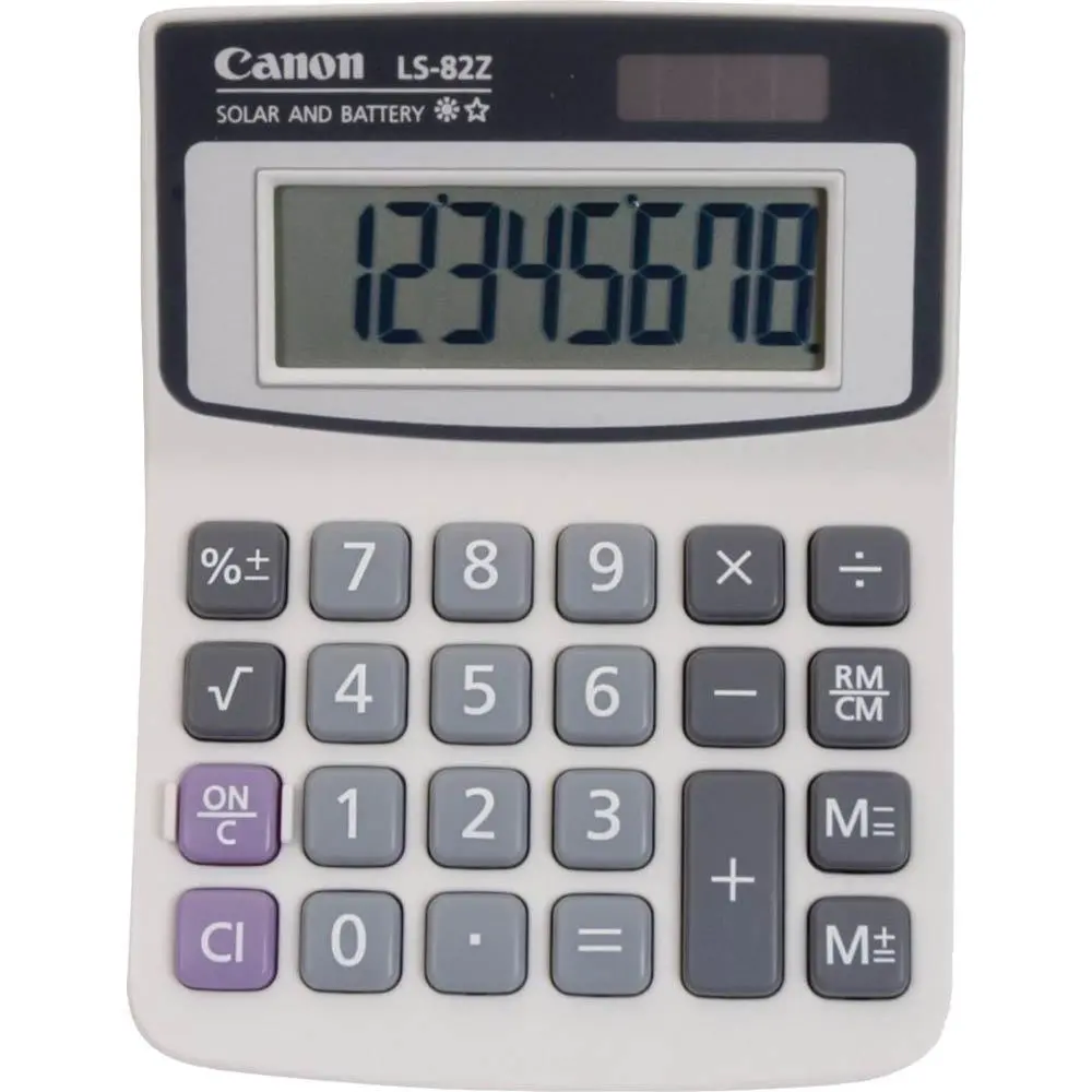 Canon Ls-82Zbl 8 Digit Dual Power Desktop Calculator 2