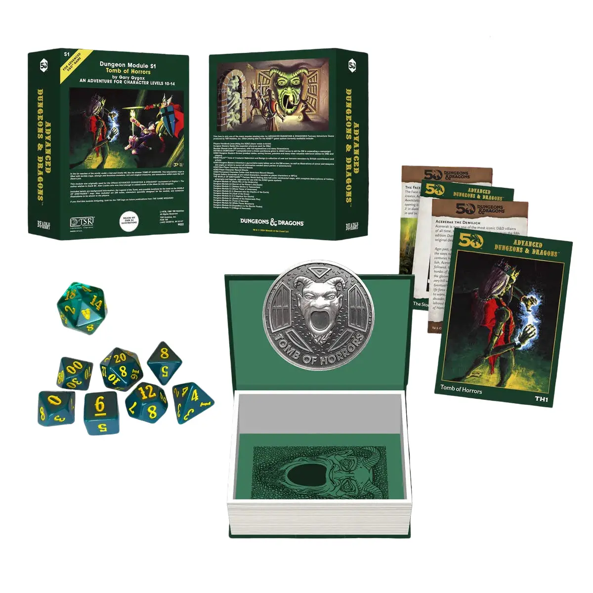 D&D Beadle & Grimm's Classic Module Collection Tomb Of Horrors Dice & Accessories Set 1