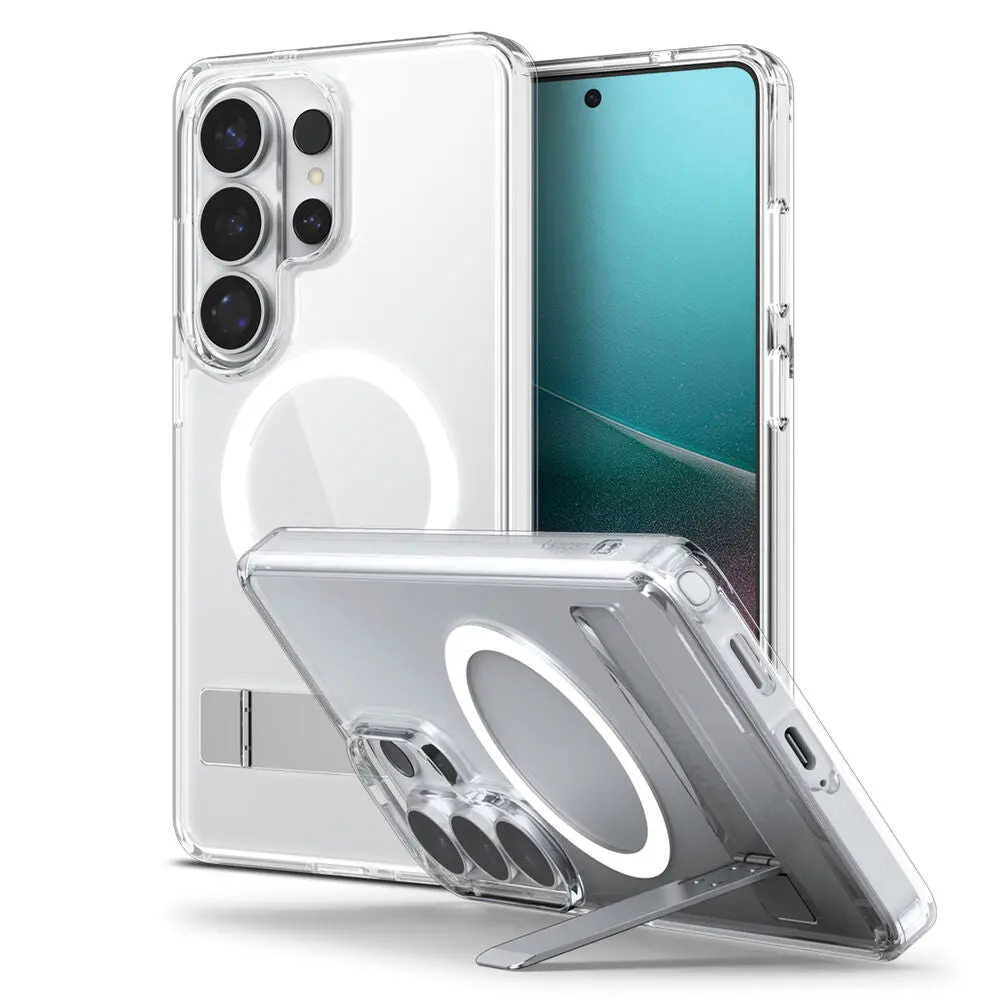 Spigen Galaxy S26 Ultra Ultra Hybrid S (Magfit) Case (Clear Case / White Ring) 1
