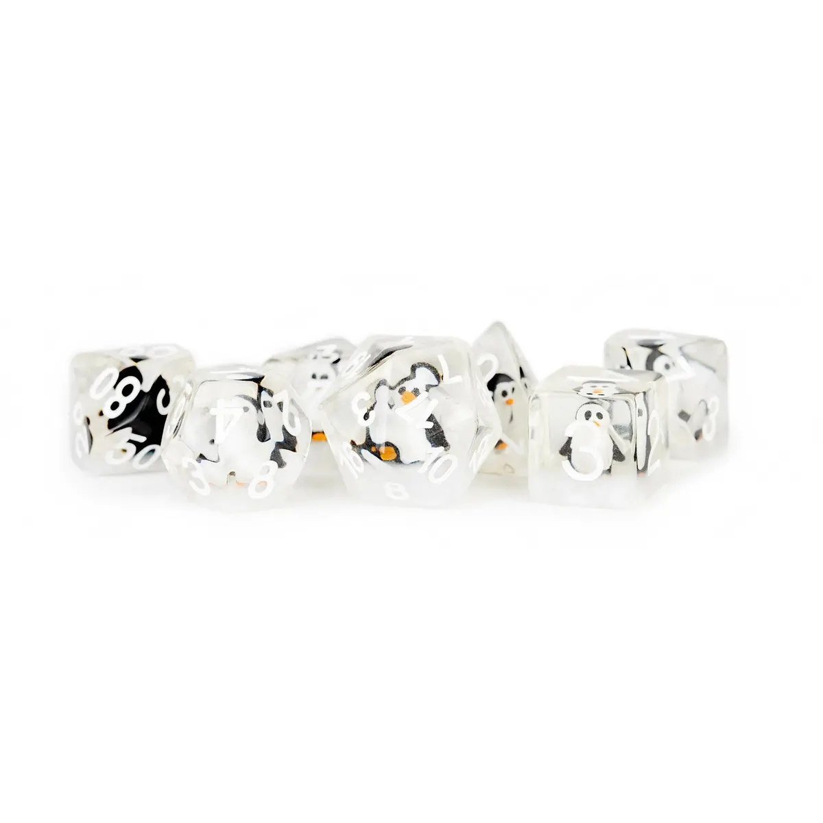 Fanroll By Metallic Dice Games Mdg Resin 16Mm Polyhedral Dice Set - Penguin 1