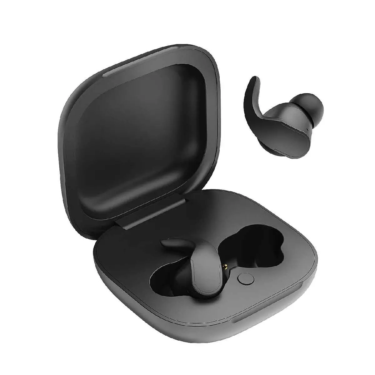 Laser Sport Tws Earbuds With Mini Ear-Hook Black 1