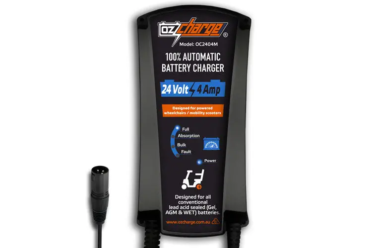 Ozcharge Oc-2404M Mobility Charger 24 Volt 4 Amp Wheelchair Scooters 1