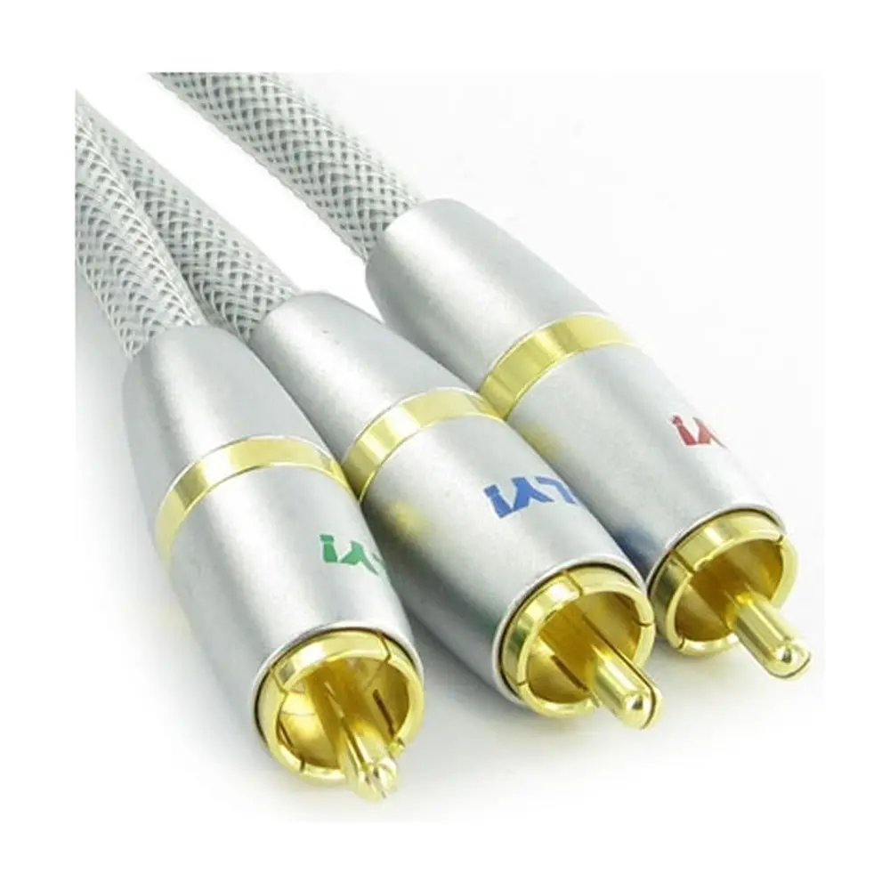 1.5M Ugly Ultra Premium Component Rgb Video Cable Rca 75 Ohm Shielded Ofc 1