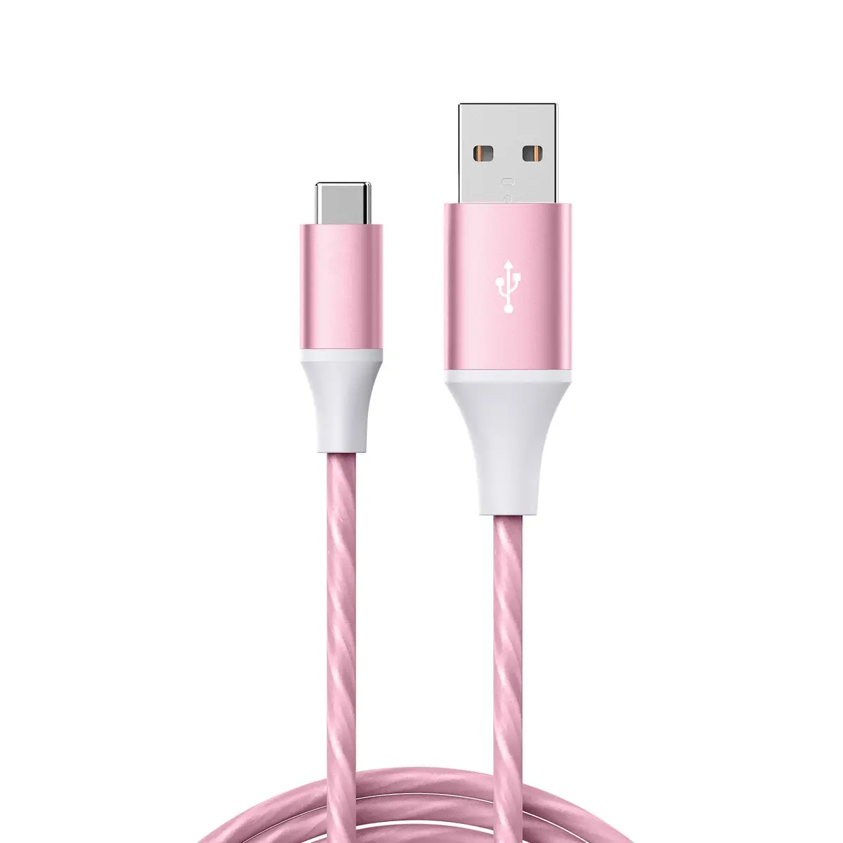 Laser 1M Usb To Type-C Led Charge Cable (Pink) 1