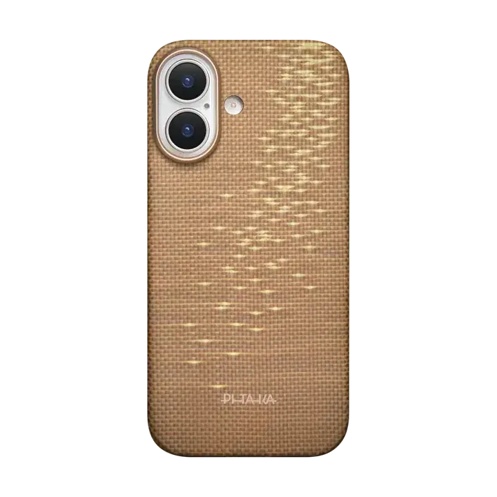 Pitaka Aramid Fibre Ultra-Slim Case For Iphone 17 Golden Glint 2