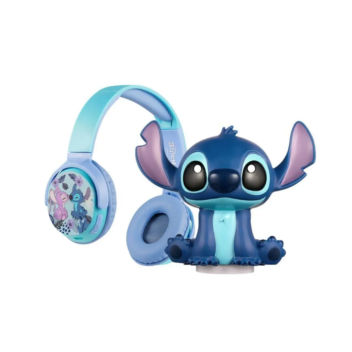 Disney Stitch Bluetooth Headphones With Mood Light Gift Set 1