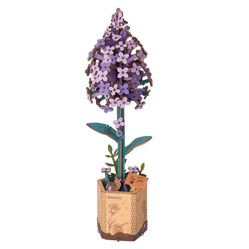 Robotime Wood Bloom Lilac 1