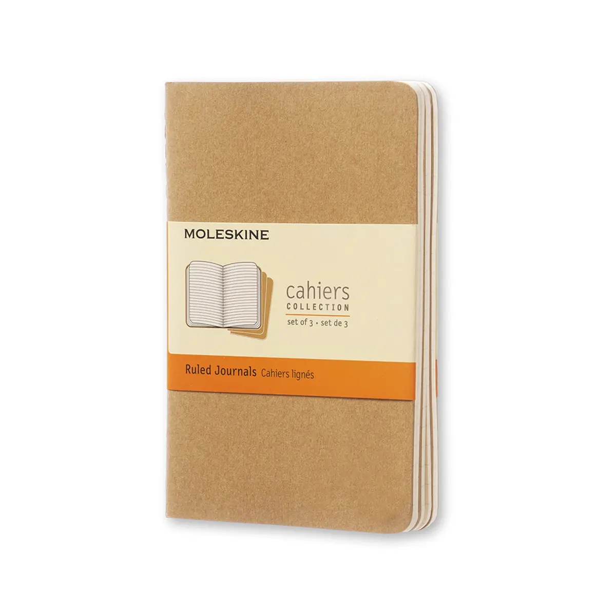 Moleskine 80 Pages Ruled Pocket Cahier Notebook Pocket (Kraft) [3-Pieces] 1