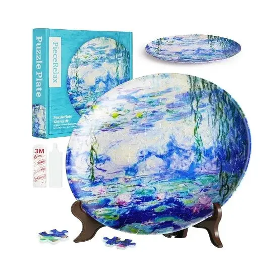 Pintoo 3D Plate Monet Nympheas Puzzle 1