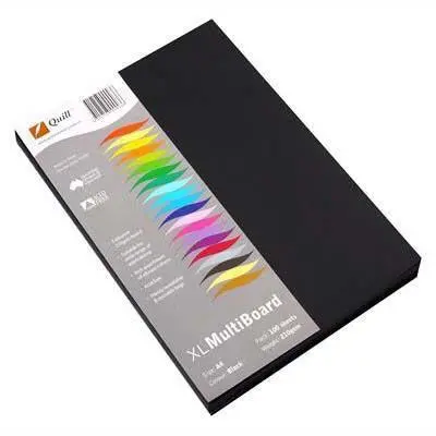 Quill Xl Multiboard 210Gsm A4 Black Pack 100 1