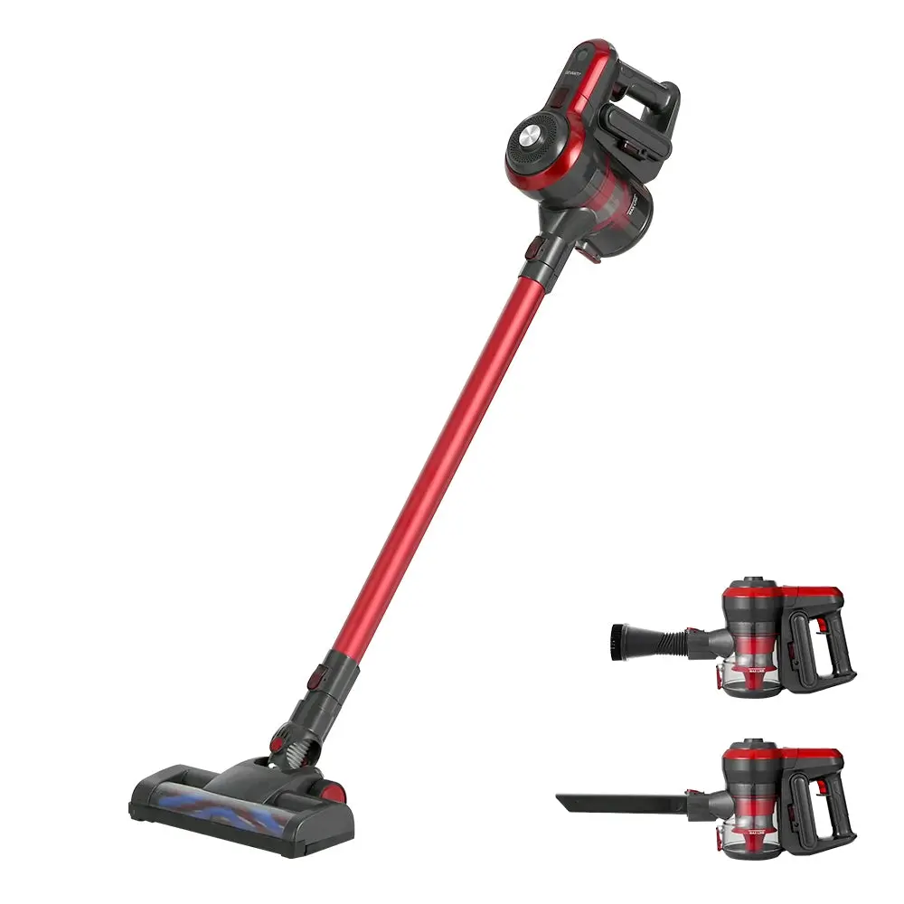 Devanti Stick Vacuum Cleaner Brushless Cordless 250W (Red) 1