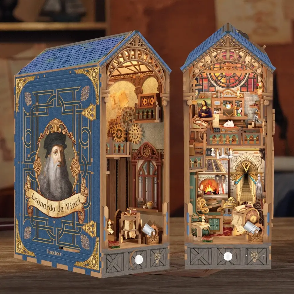 Tonecheer Leonardo Da Vinci Book Nook Kit 2