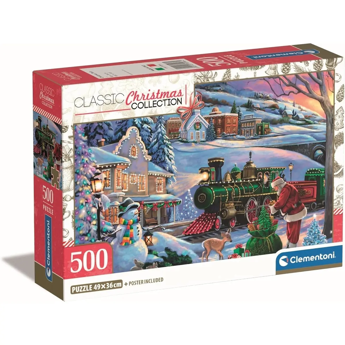 Clementoni Puzzle Christmas Train Poster Included 500-Pieces 1