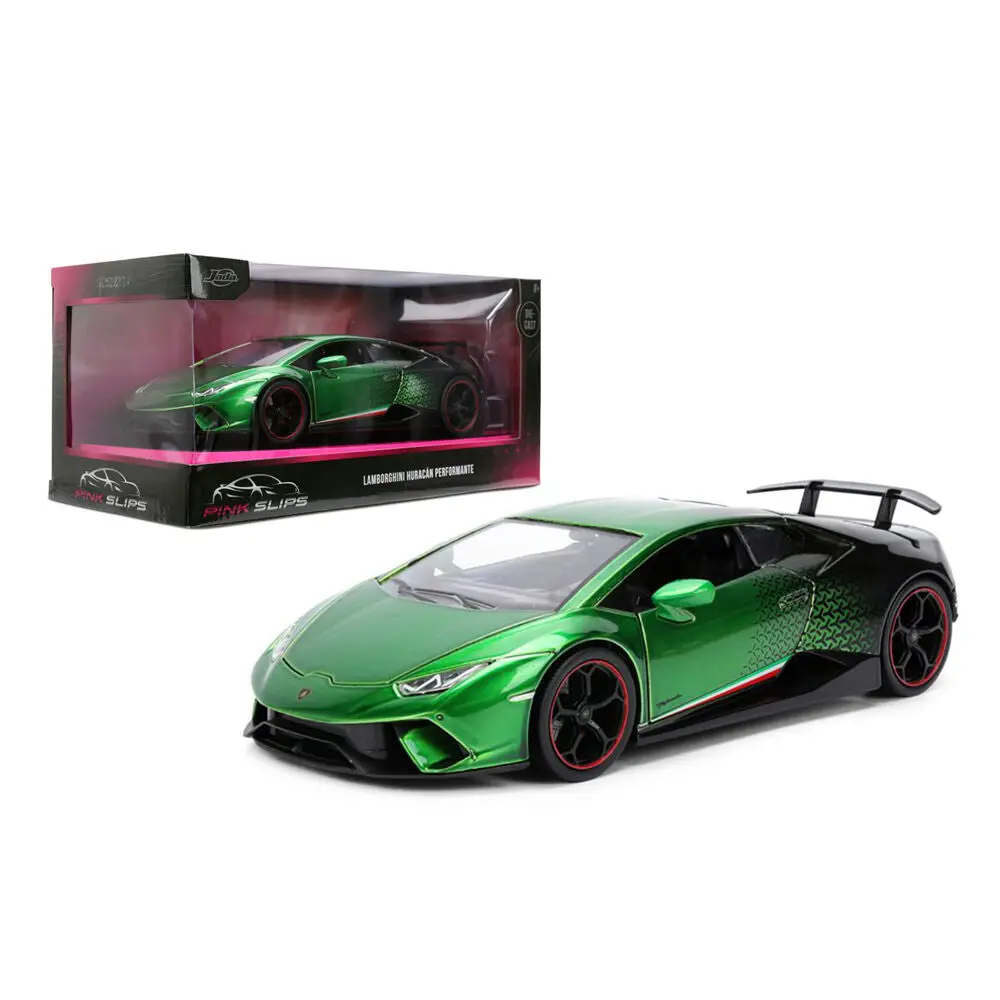 Jada 1:24 Pink Slips Lamborghini Huracan Performante Green Black Diecast Vehicle 2