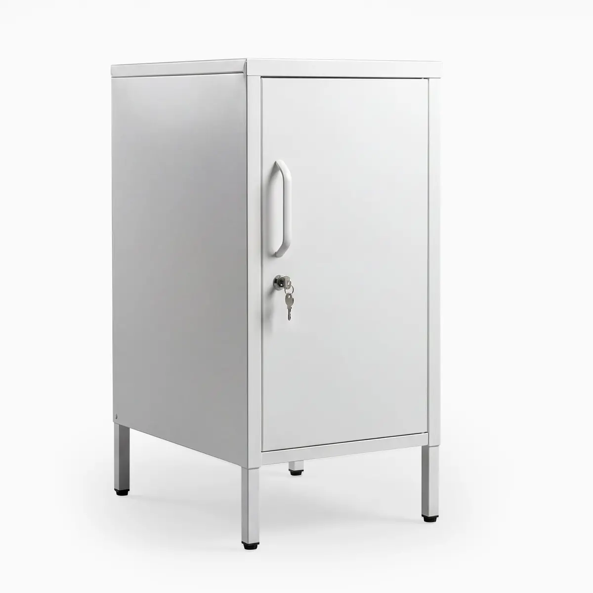 Desky Sidekick Metal Locker Cabinet - White / Right Opening 1