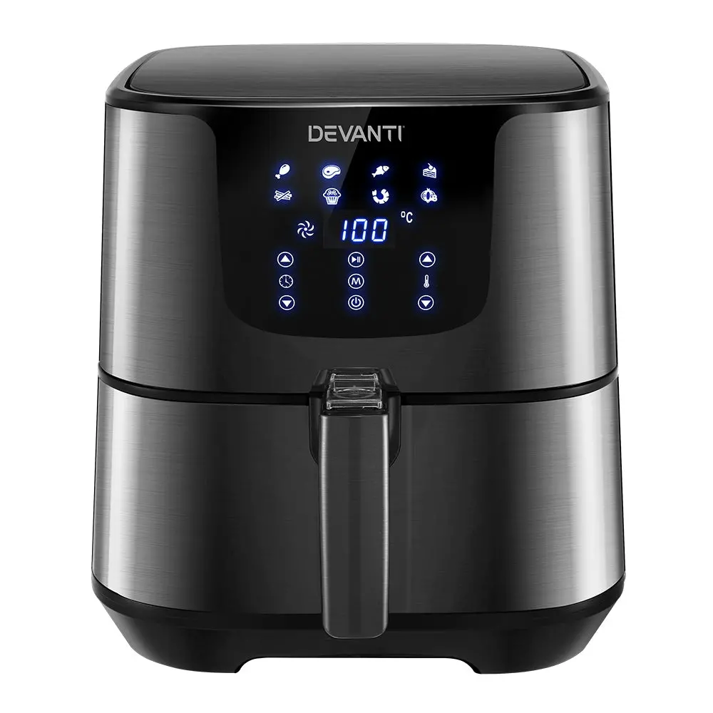 Devanti Air Fryer 7L Lcd Fryers (Black) 1