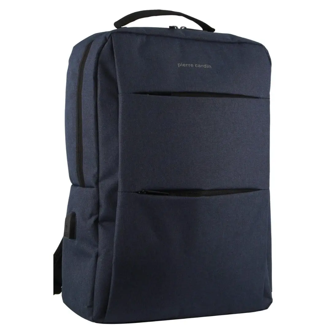 Pierre Cardin Travel & Business Backpack Bag W/ Built-In Usb Port 33X49cm Navy 1