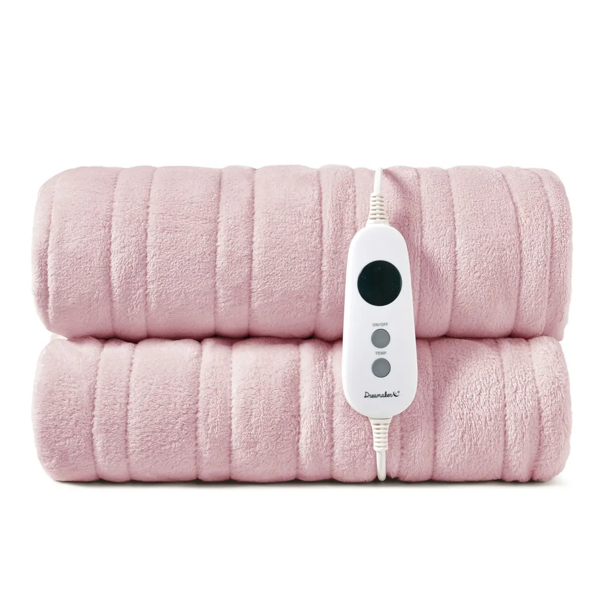 Dreamaker Coral Fleece Electric Heated Throw Blanket [180X200cm] (Blush Pink) 1