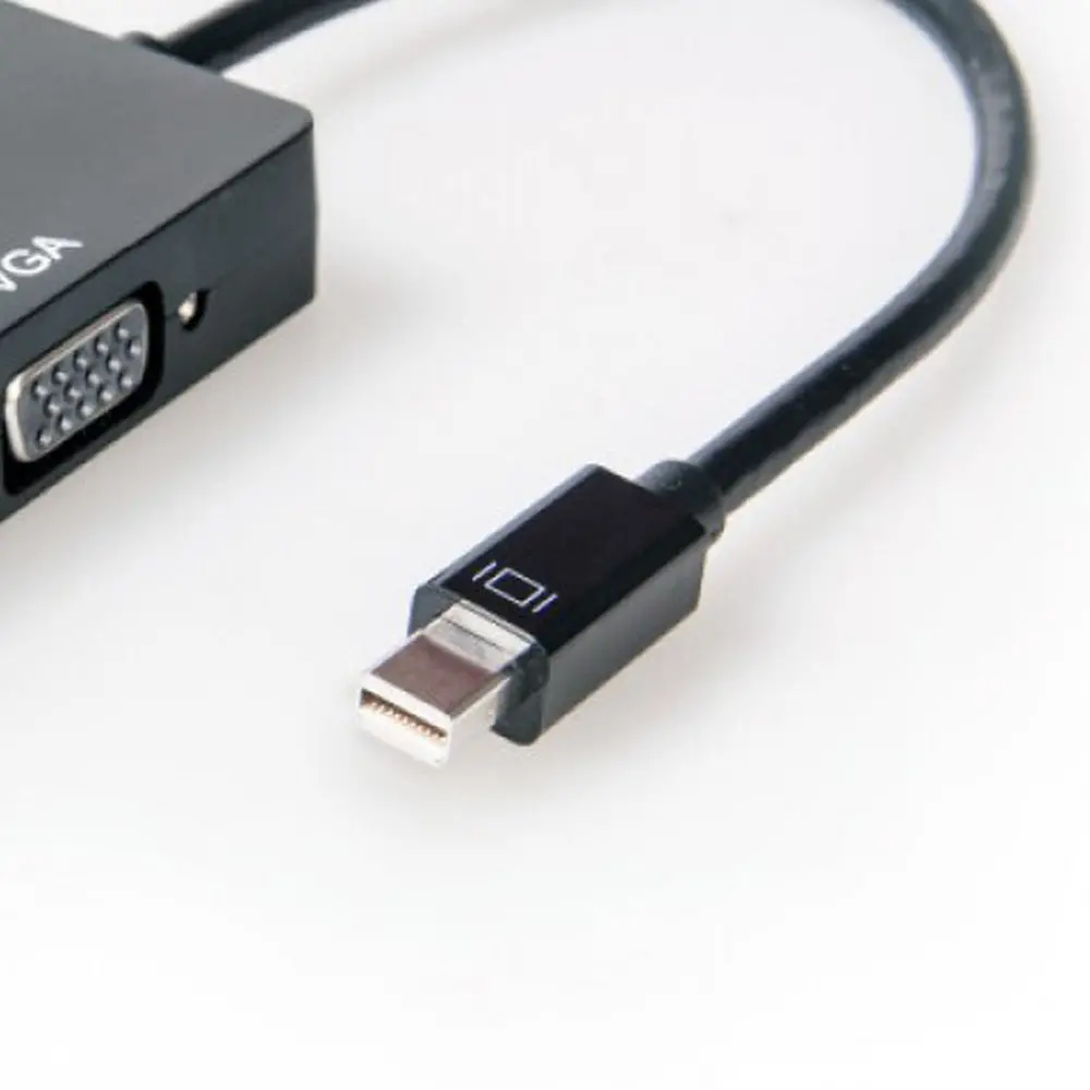 Connect Cable Male Mini Displayport To Female Hdmi/Dvi/Vga Adapter (Black) 2