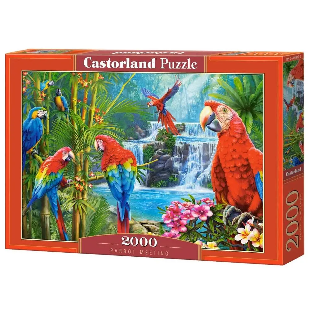 Castorland 2000-Pieces Parrot Meeting Puzzle 1