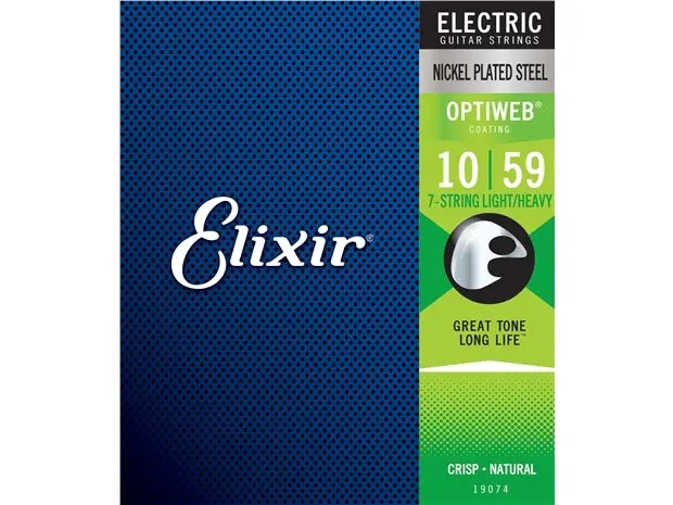Elixir #19074 Electric Guitar 7 Strings Optiweb 10-59 Light Heavy 1