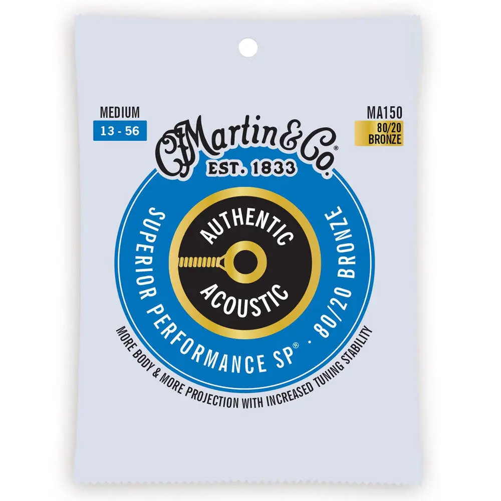 Martin Guitar Ma150 Authentic Acoustic Strings 80/20 Bronze Medium 1